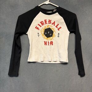 Netflix x H&M Fireball Him Raglan Shirt Girls Long Sleeve Stranger Things